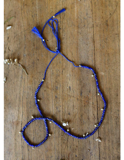 Collier "Solstice" en or et Sodalite