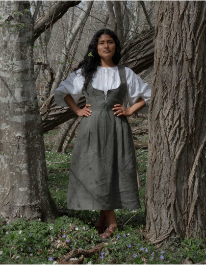 Robe bustier "Alma" vert mousse