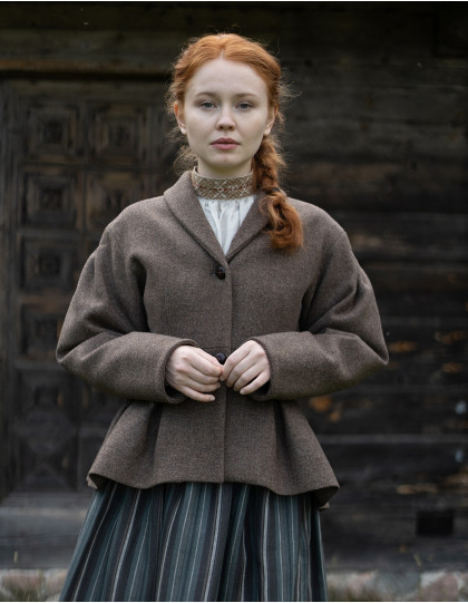 Veste "Annie" en laine bois flotté