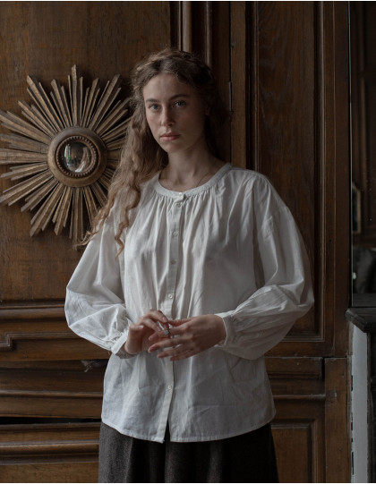 Blouse "Mara" blanc cassé naturel