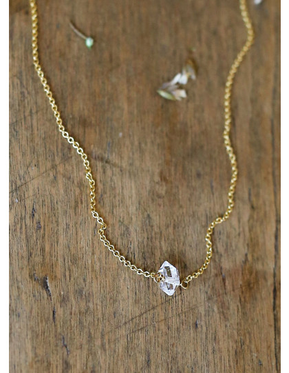 Collier "Herkimer Diamond" or