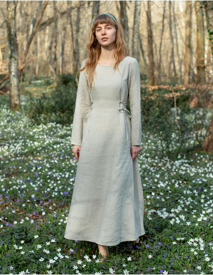 Robe "Elina" longue en lin naturel bio