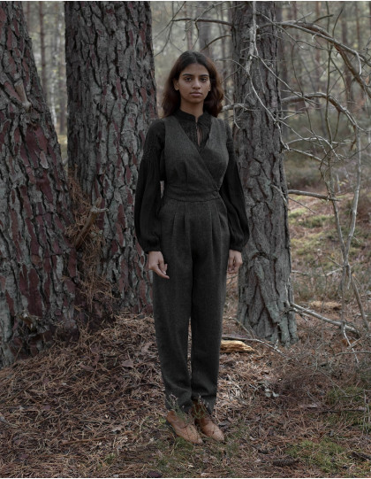 Combinaison "Lana" pure laine vert mousse série limitée