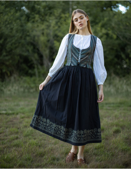 Jupe brodée "Mivilud" noire