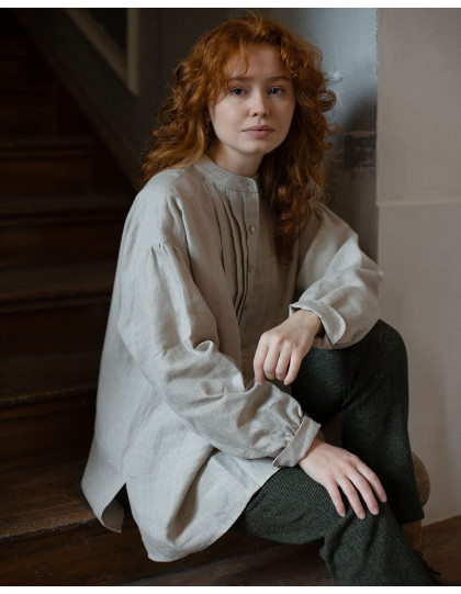 Replica "René" chemise de Meunier en lin