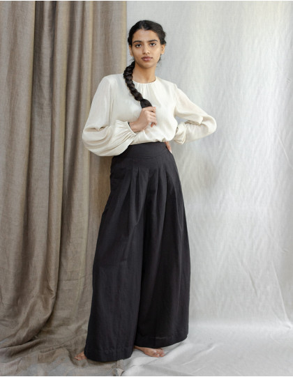 Pantalon palazzo "Vivika" noir