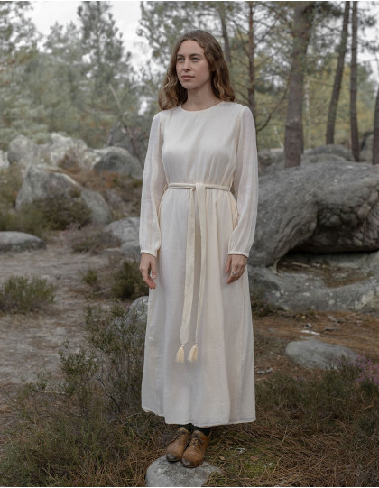 Robe "Ziema" en coton crème