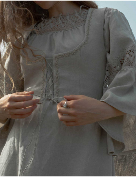 Bustier "Alma" en lin naturel