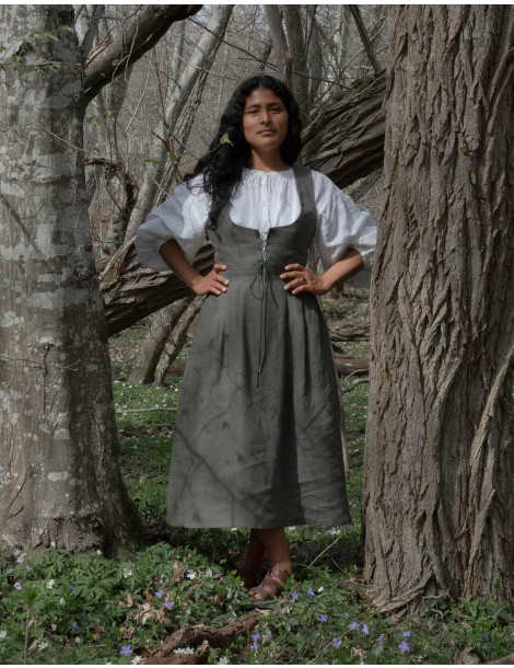 Robe bustier "Alma" vert mousse