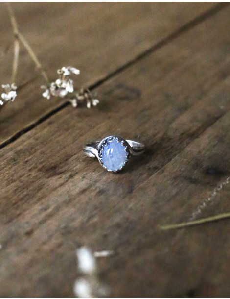 Petite bague "Luna" pierre de lune