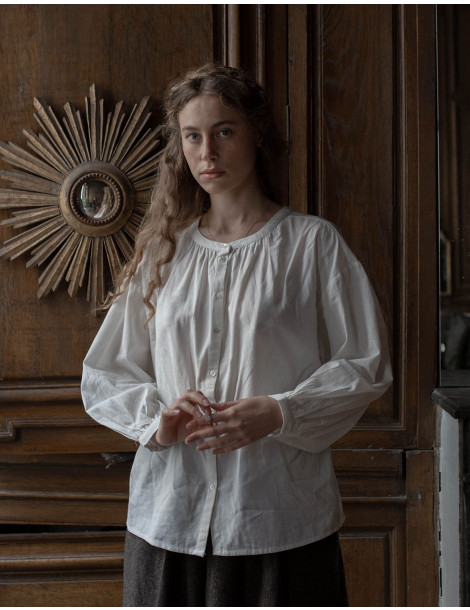 Blouse "Mara" blanc cassé naturel