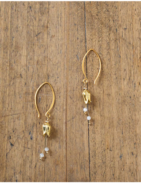Boucles d'oreilles "Lily" or