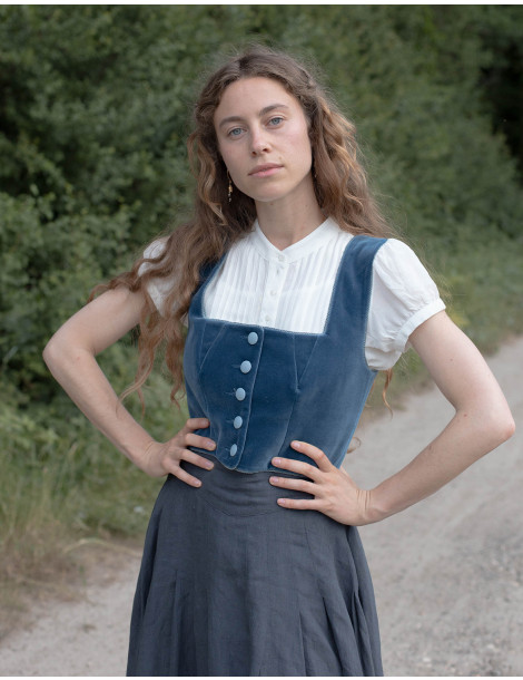 Dirndl autrichien "Constanze" bleu alpin