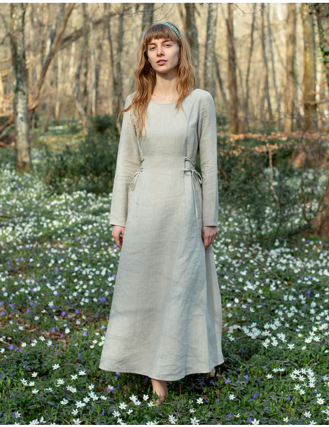 Robe "Elina" longue en lin naturel bio
