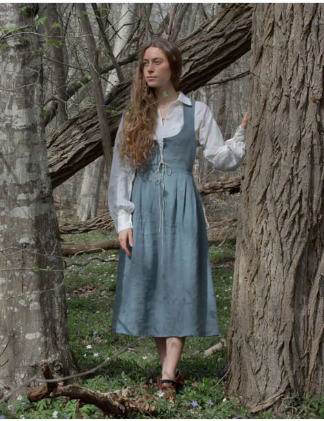 Robe bustier "Alma" bleu atlas