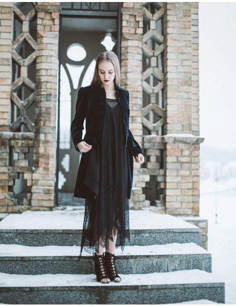 Robe noire "Nadya" en dentelle SUR COMMANDE