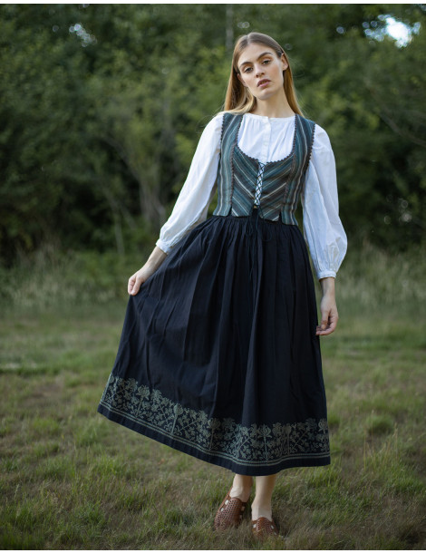 Jupe brodée "Mivilud" noire