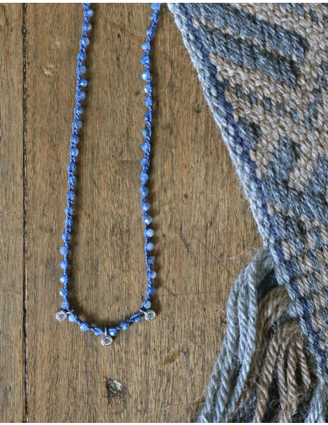 Collier "Sarina" en Kyanite et Zirkonium