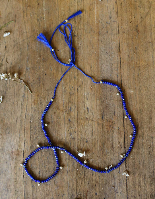 Collier "Solstice" en or et Sodalite