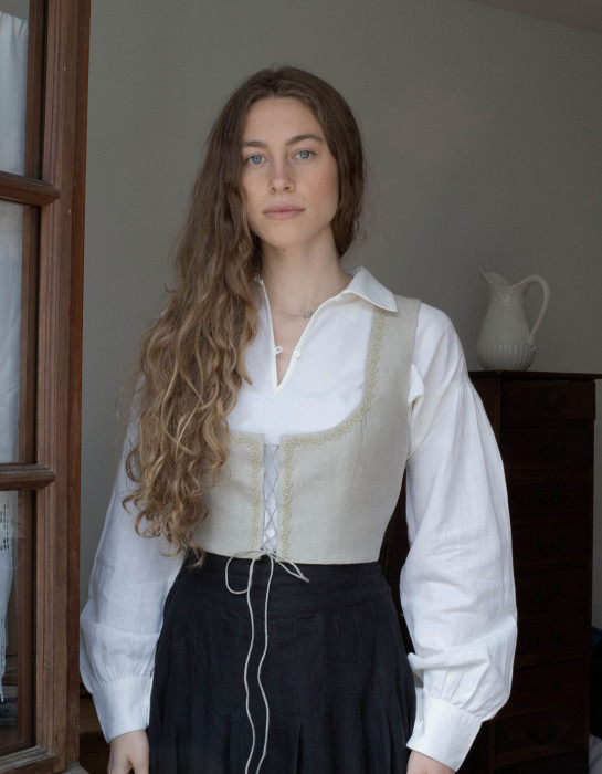 Bustier "Alma" en lin naturel