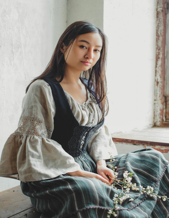 Bustier "Daria" en velours noir