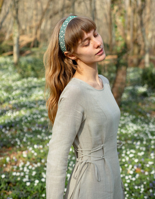 Robe "Elina" longue en lin naturel bio