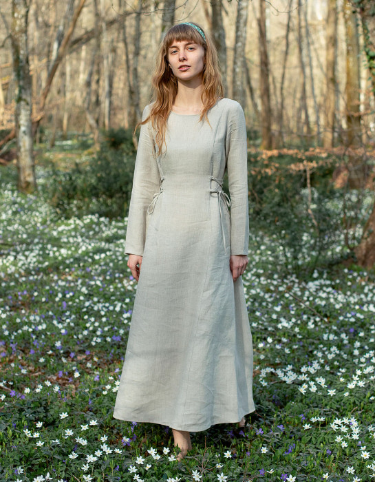 Robe "Elina" longue en lin naturel bio