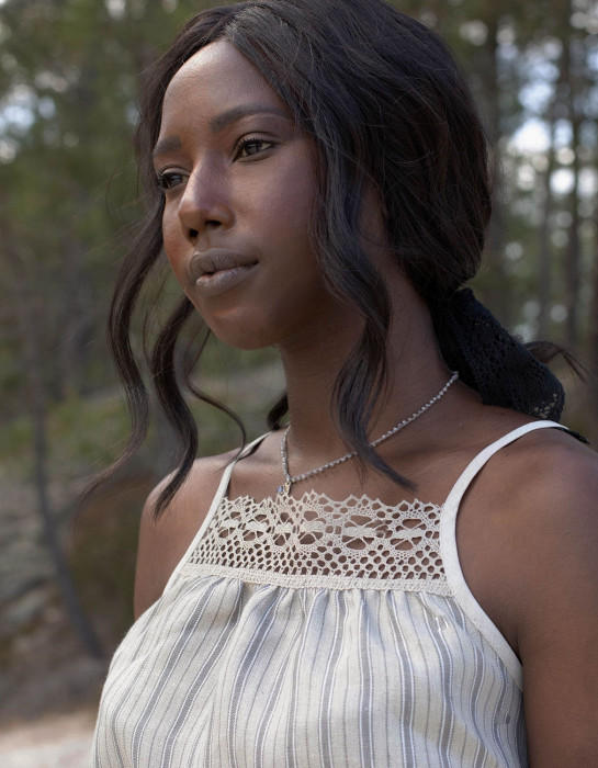 Haut "Asta" en lin bio rayé