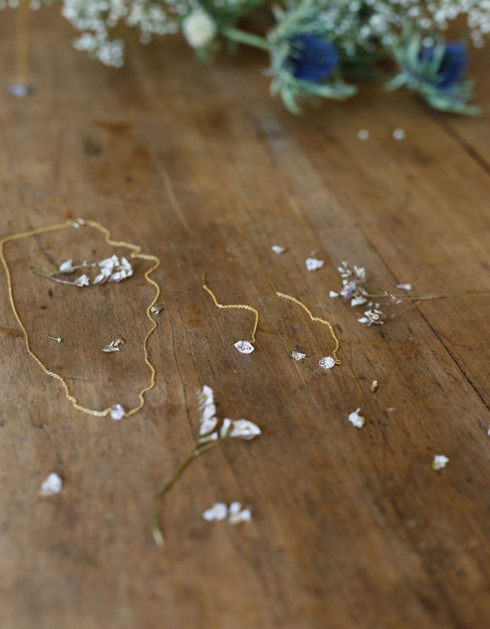 Collier "Herkimer Diamond" or