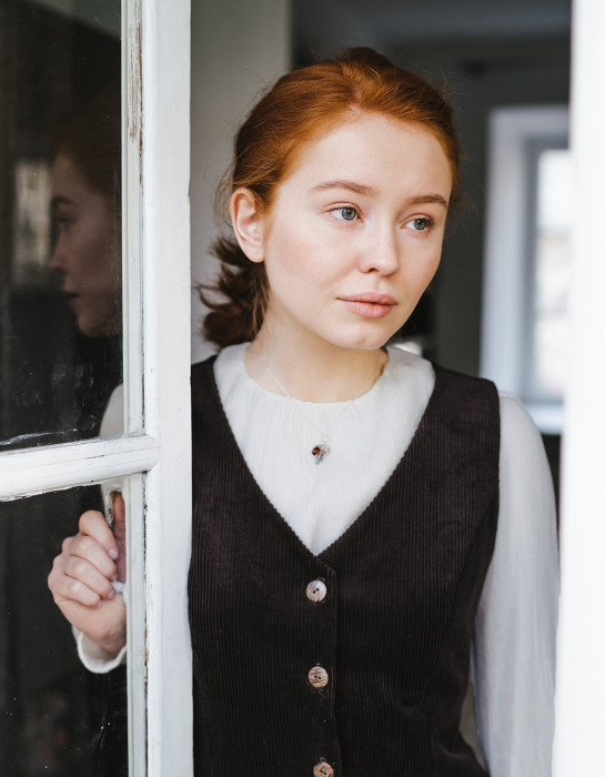 Collier "Zile" en argent et ambre