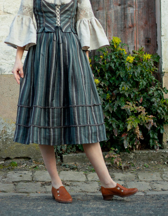 Jupe "Lina" en lin rayé bio