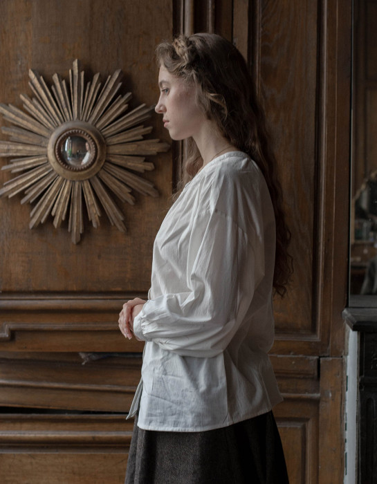 Blouse "Mara" blanc cassé naturel