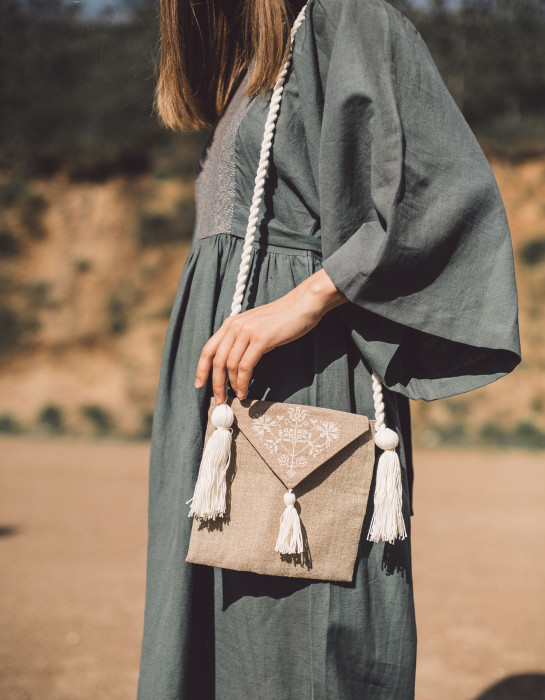 Pochette artisanale "Lina" à rabat