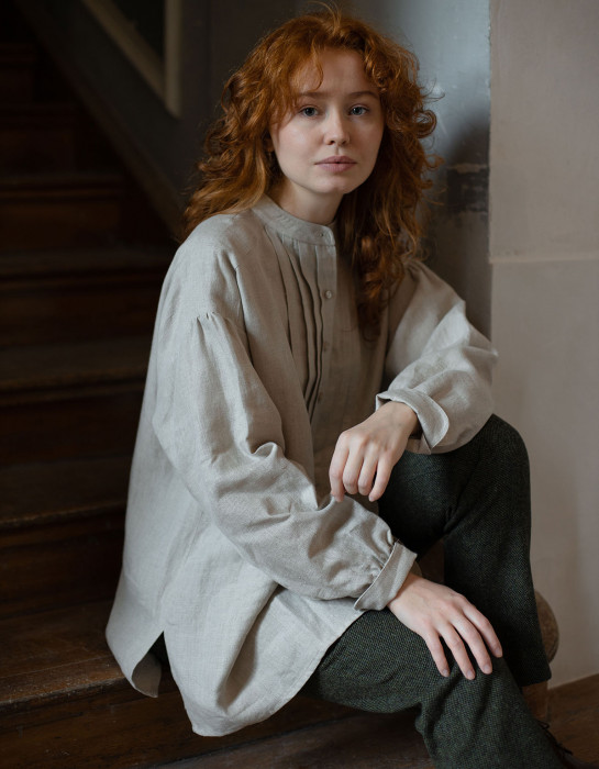Replica "René" chemise de Meunier en lin