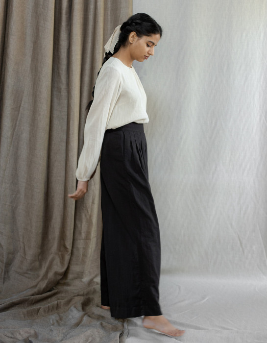 Pantalon palazzo "Vivika" noir