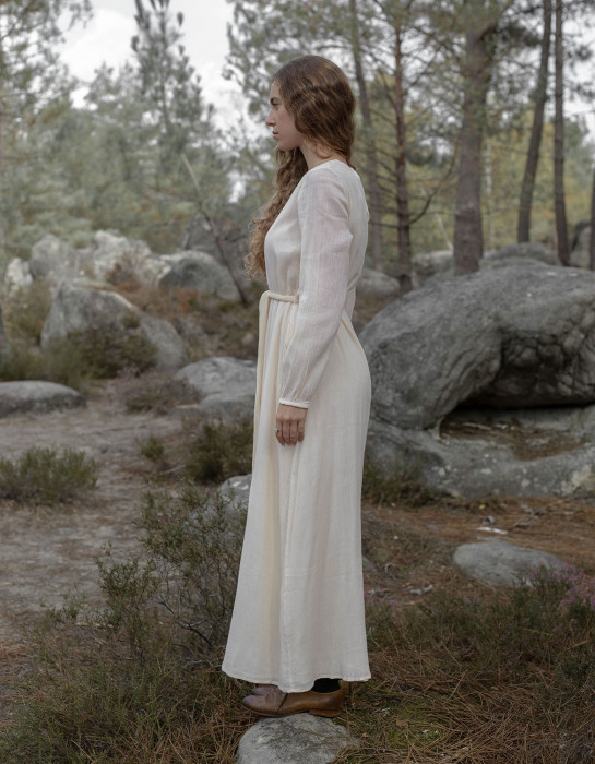 Robe "Ziema" en coton crème