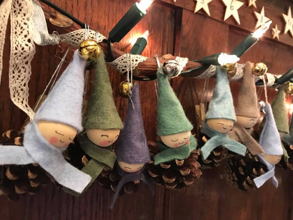 DIY petits lutins de Noël esprits de la forêt 